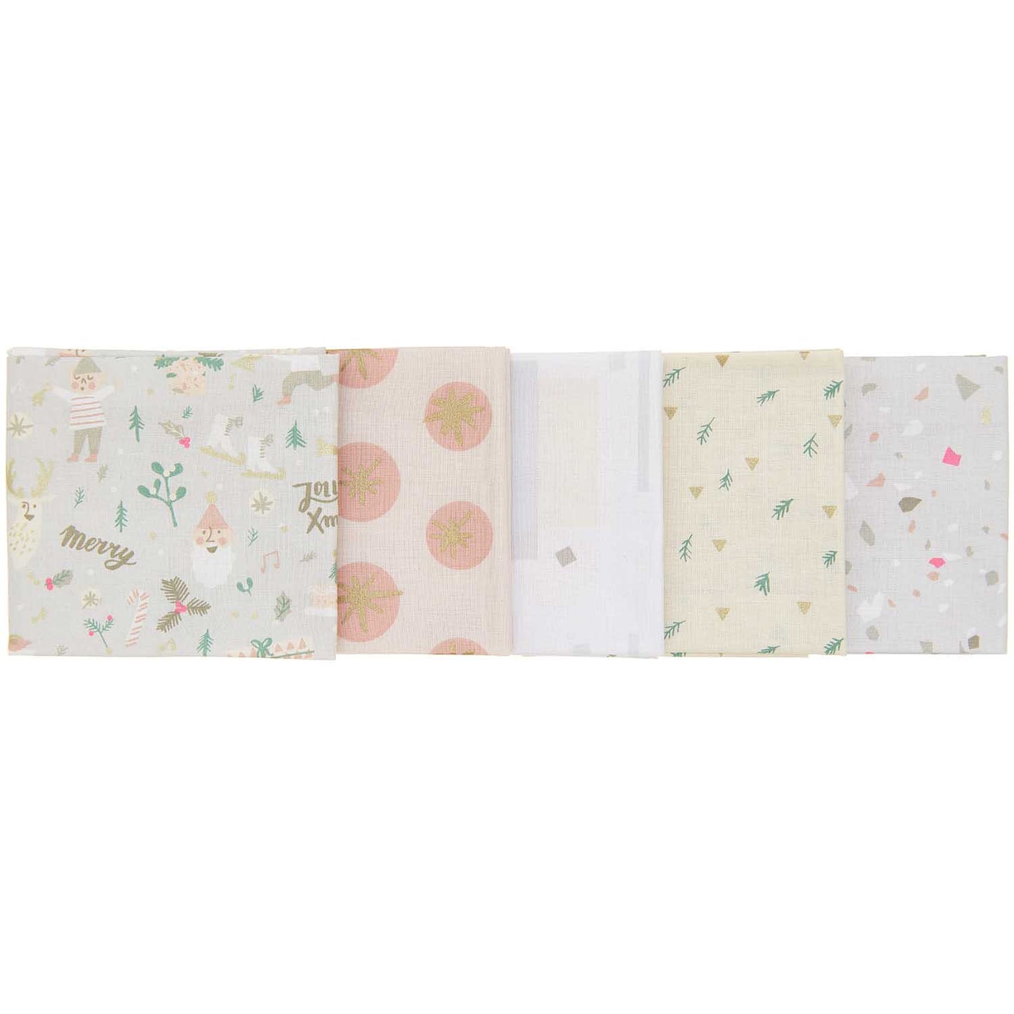 Lot de 5 tissus de Nostalgique Christmas de 50*70cm