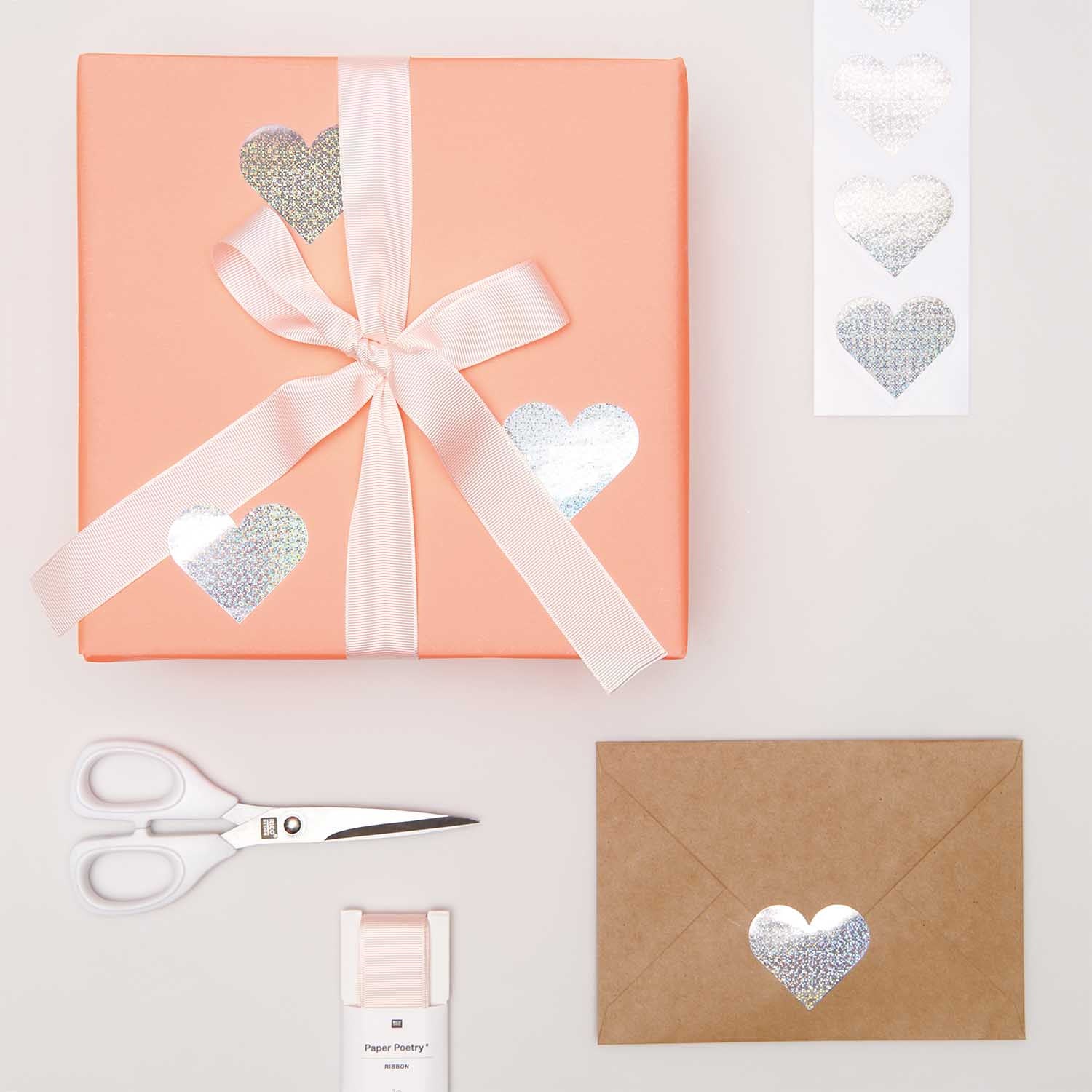 Stickers coeurs argent holographiques — Rico design , Lyon