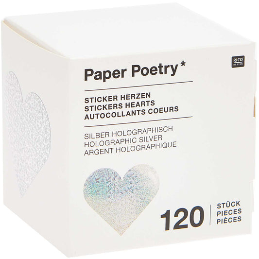 Stickers coeurs argent holographiques — Rico design , Lyon