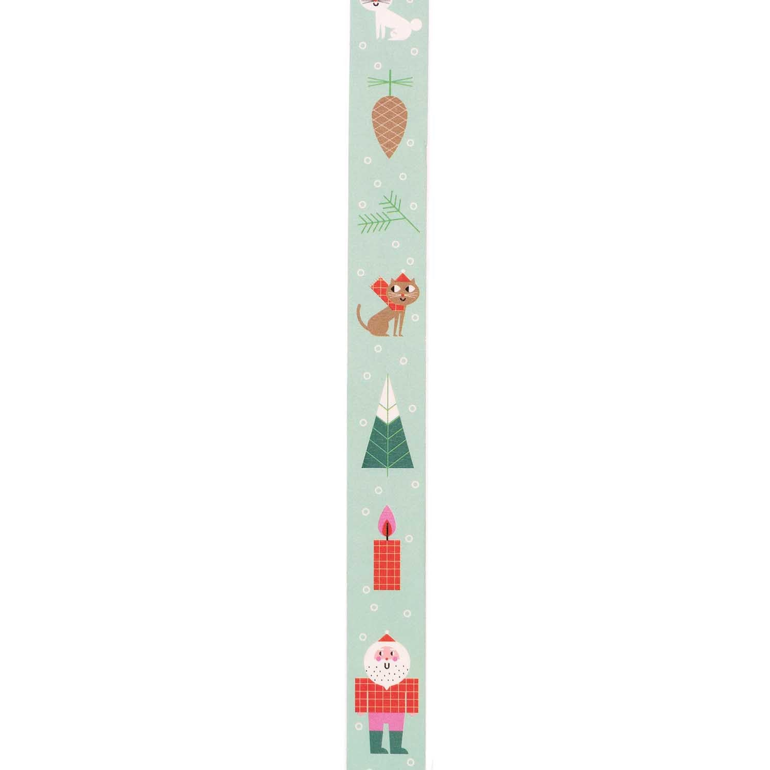 Masking tape personnages de Noël fond vert — Rico design , Lyon