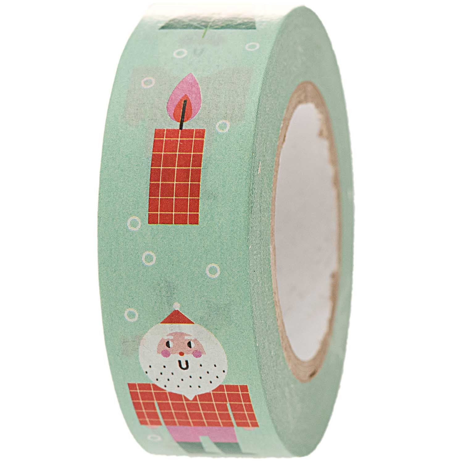 Masking tape personnages de Noël fond vert — Rico design , Lyon