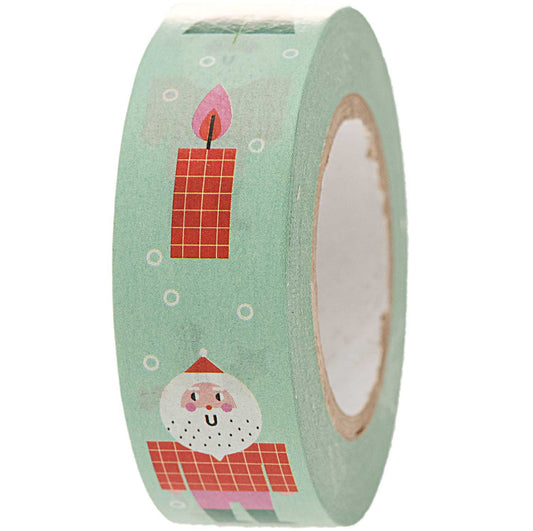 Masking tape personnages de Noël fond vert — Rico design , Lyon