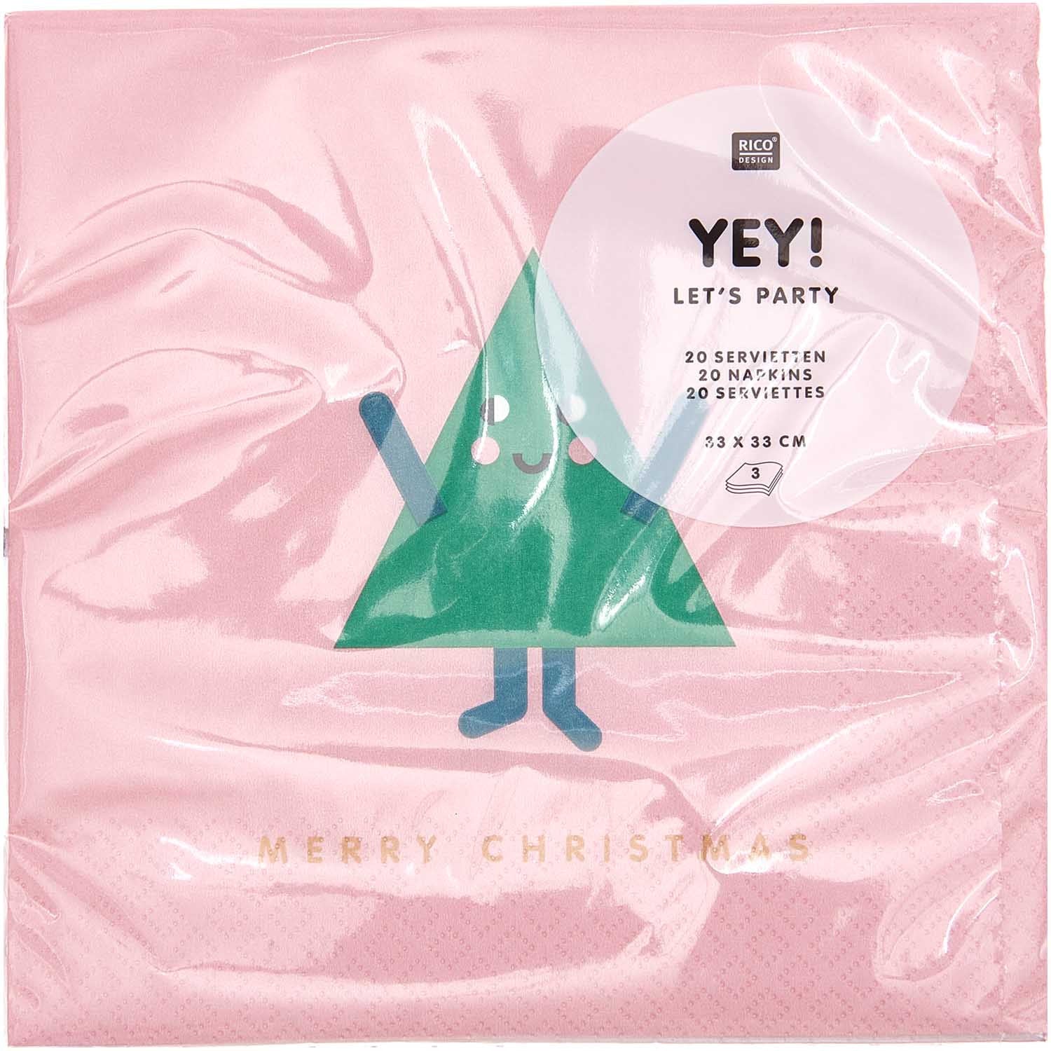 Serviettes Sapin de Noël bonhomme, par 20 — Rico design , Lyon