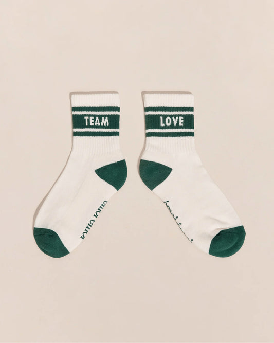 Chaussettes Love team - Crème - Taille 36/40