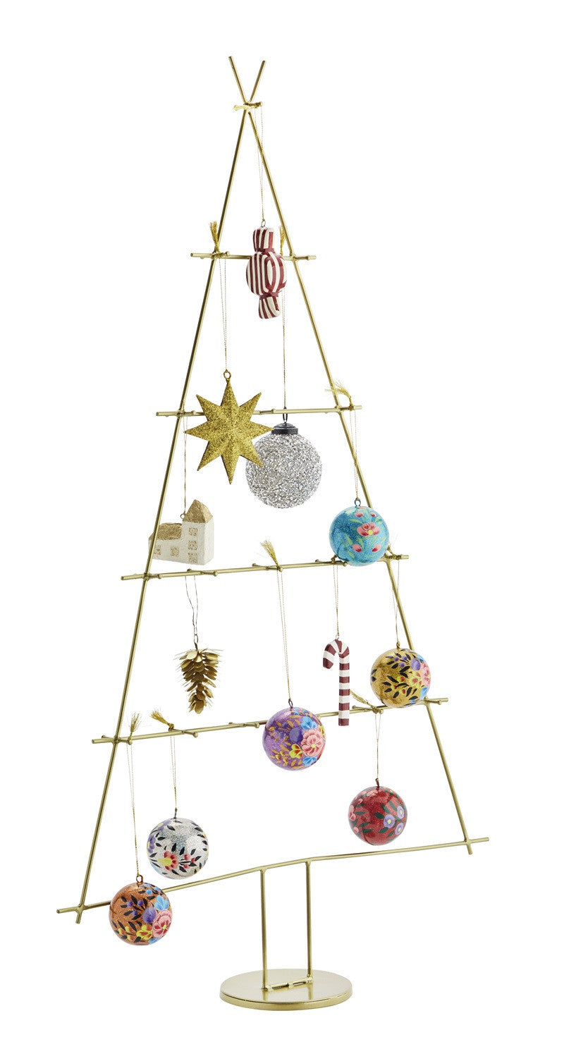 Sapin en métal doré à poser