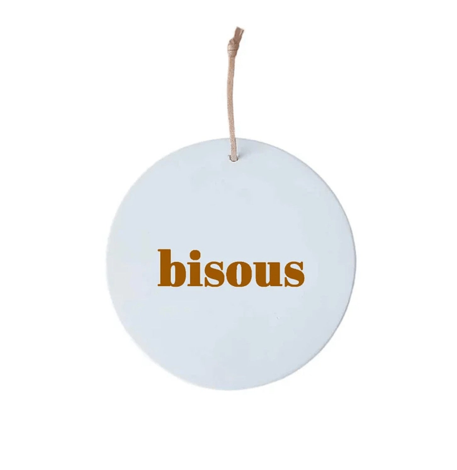 Petit médaillon Bisous - Café