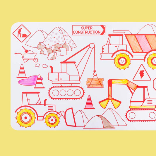 Mini set en silicone à colorier + 4 feutres - Super construction — Super Petit , Lyon