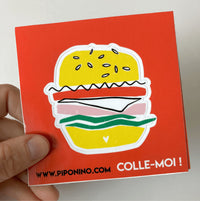 Sticker autocollant - Hamburger — Piponino , Lyon