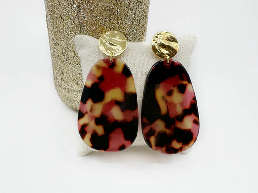 Boucles d'oreille Léo pink