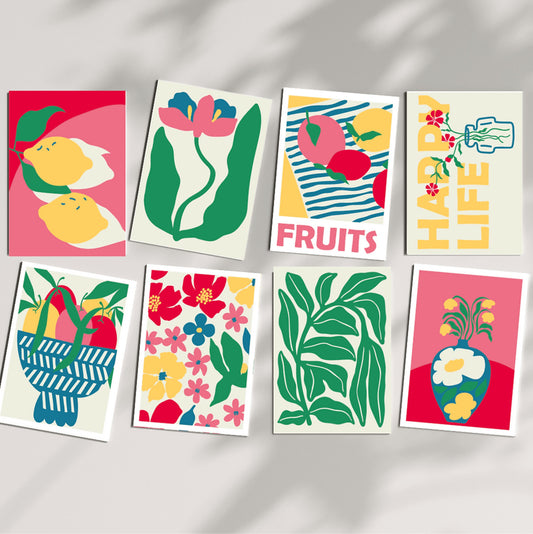 Kit de peinture au numéro 8 cartes - Happy life — Salut Irène , Lyon