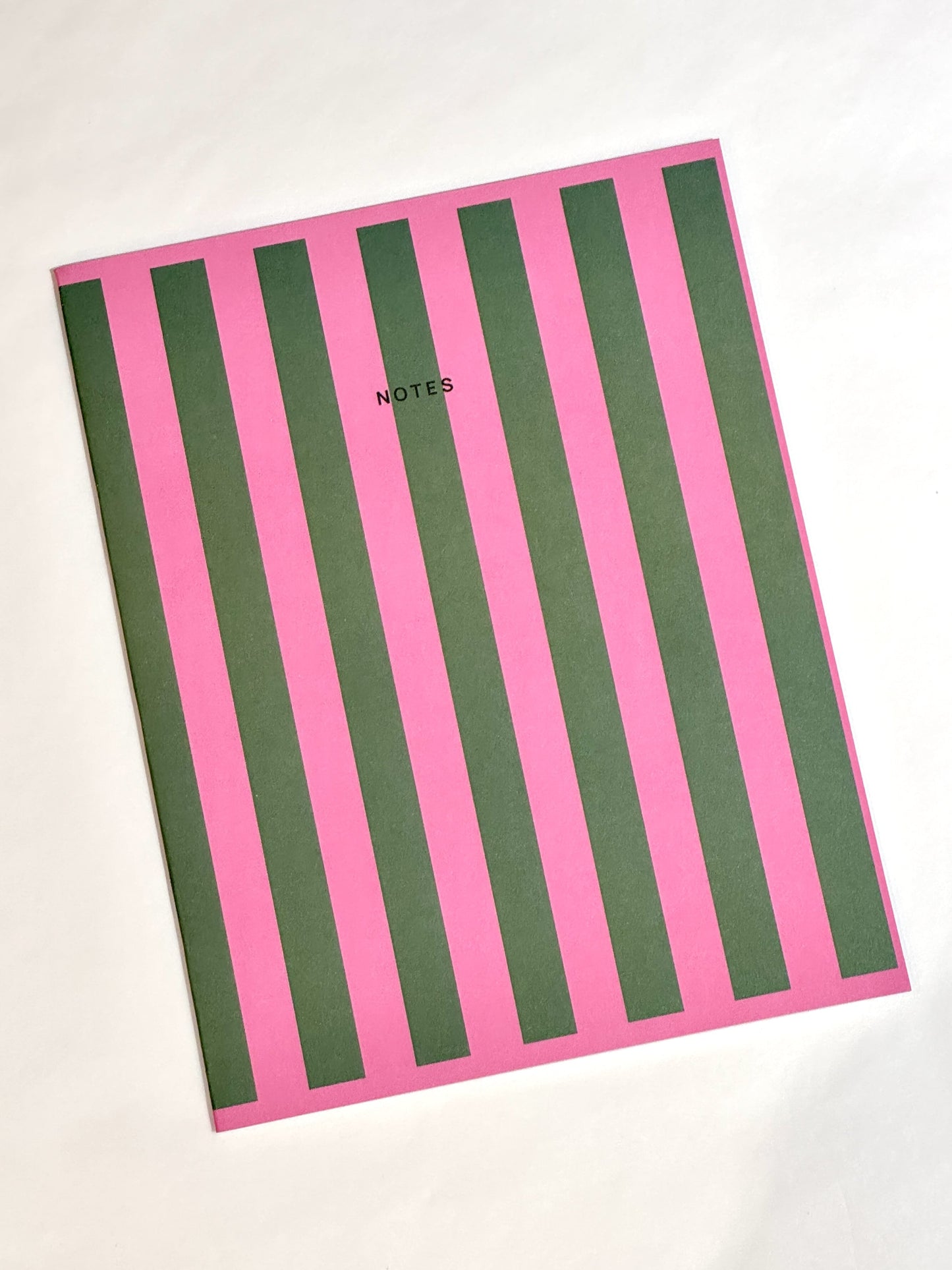 Carnet Fabrique - Ligné rose/vert