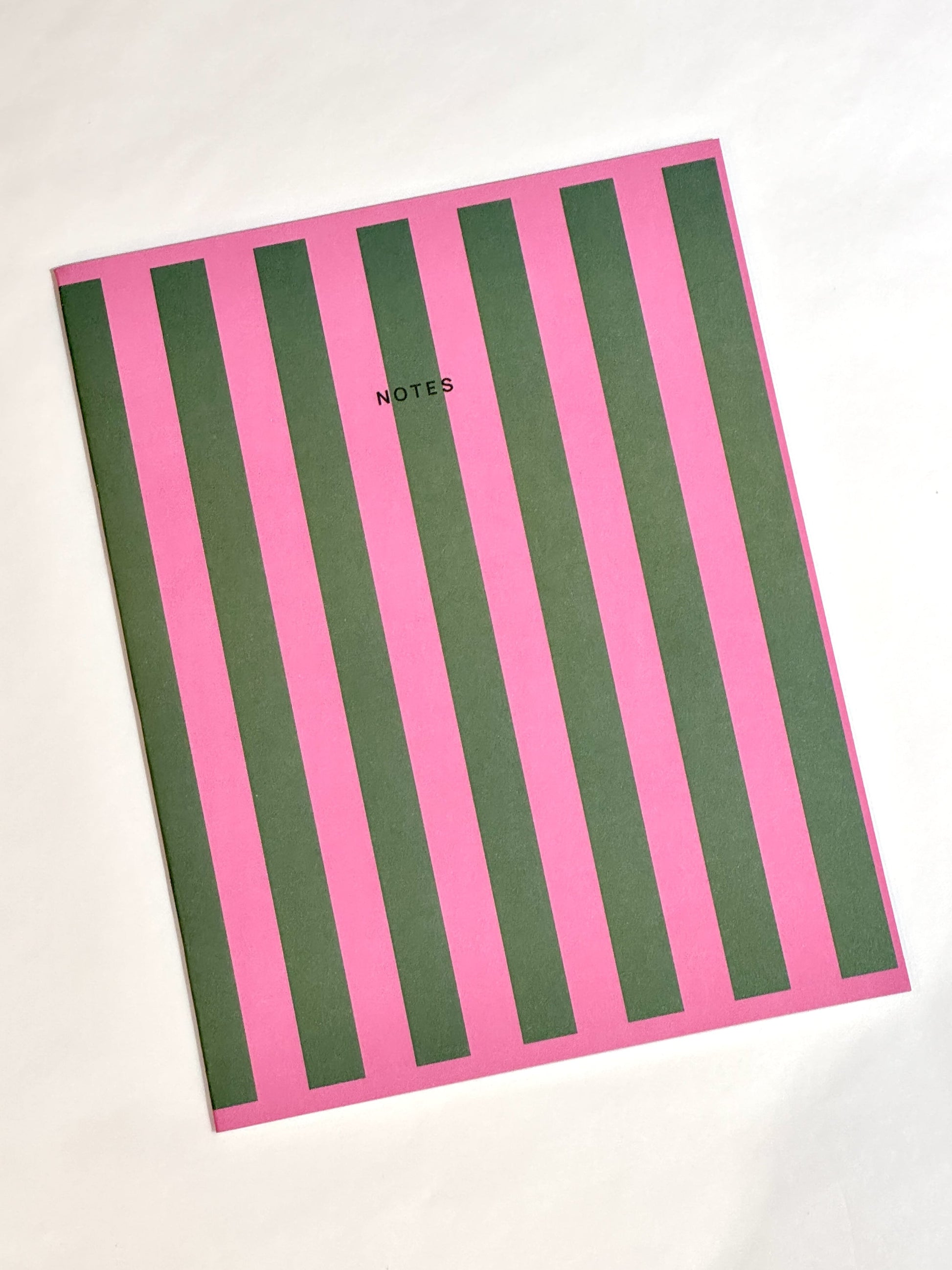 Carnet Fabrique - Ligné rose/vert