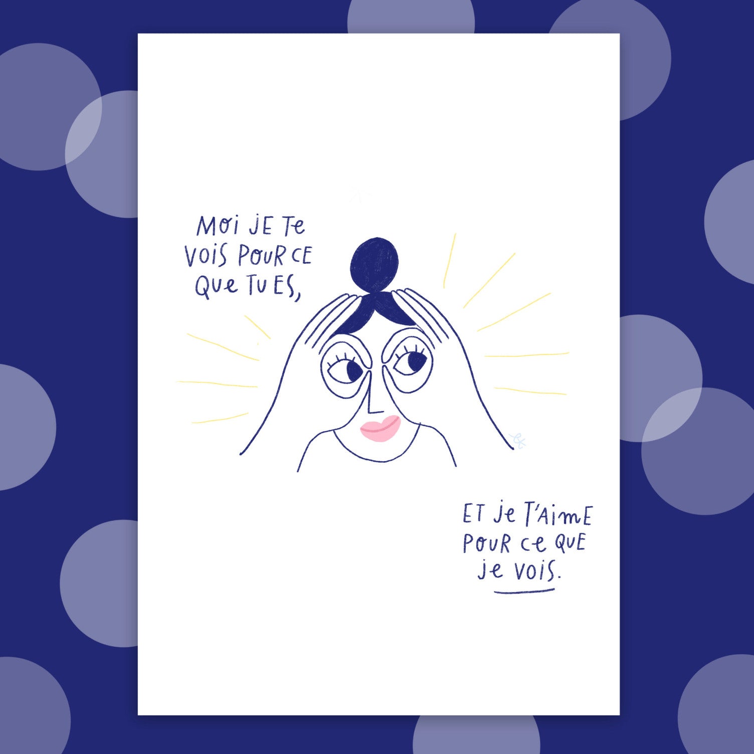 Carte simple Vision d'amour