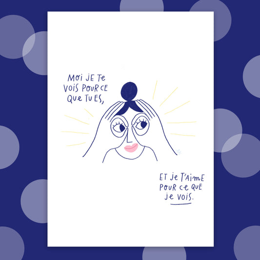 Carte simple Vision d'amour