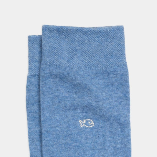 Chaussettes Unies - Bleu chiné - Taille 41/46
