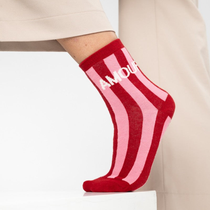 Chaussettes rayées - Amour - Taille 37/40