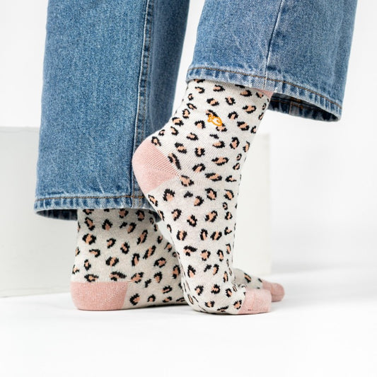 Chaussettes Léopard - Blanc - Taille 37/40
