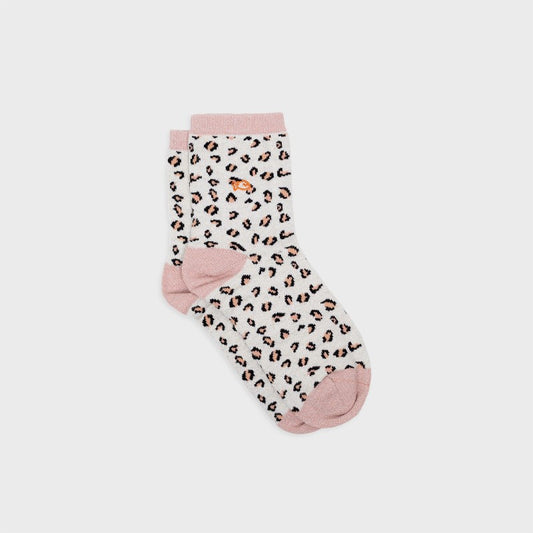 Chaussettes Léopard - Blanc - Taille 37/40