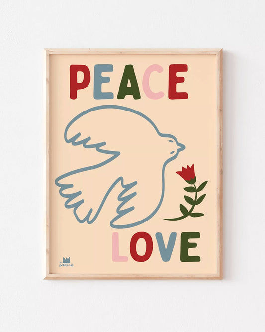 Affiche A3 - Peace and love