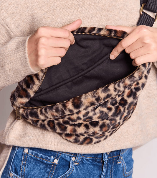 Sac banane Olivia - Léopard fourrure