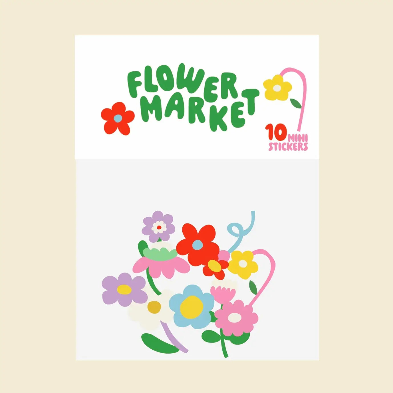 Lot de stickers - Flower market