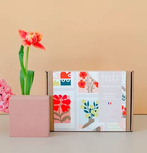 Kit de peinture au numéro 8 cartes - Palette florale — Salut Irène , Lyon