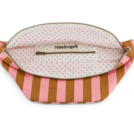 Sac banane rayé - Caramel/strawberry