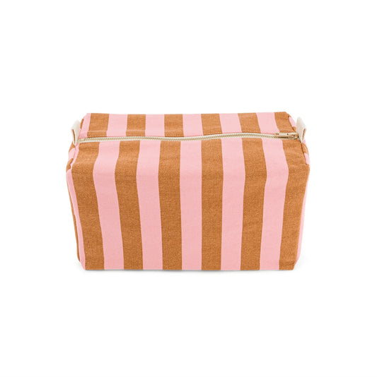 Trousse de toilette Vic - Rayé Caramel/strawberry