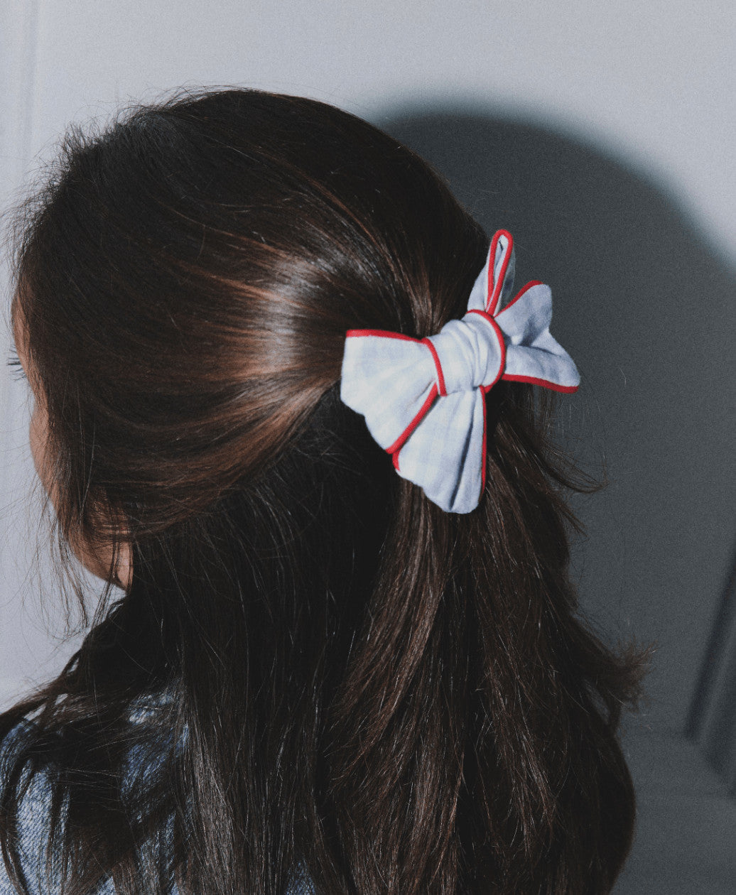 Barrette Molly - Vichy ciel