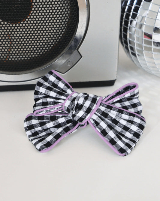 Barrette Molly - Vichy noir