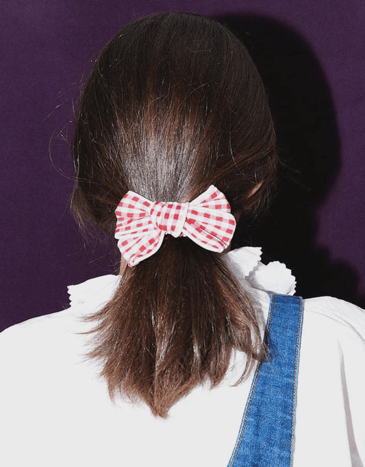 Barrette Molly - Vichy rouge