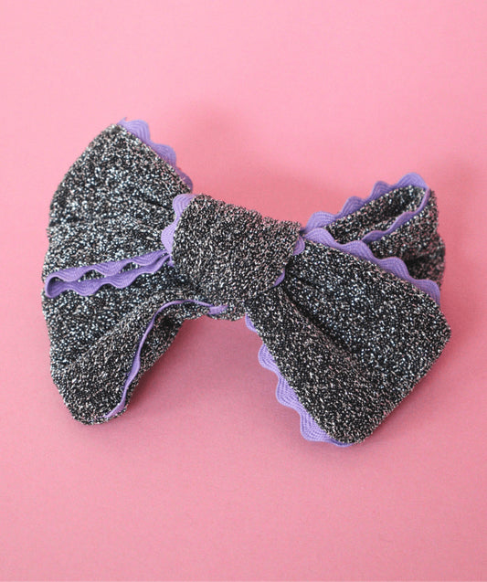 Barrette Rachel - Glitter argent