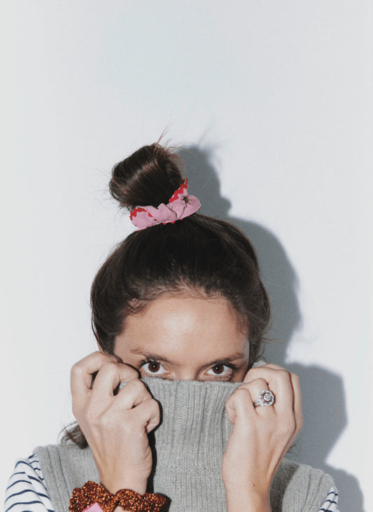 Chouchou Kelly - Velours rose