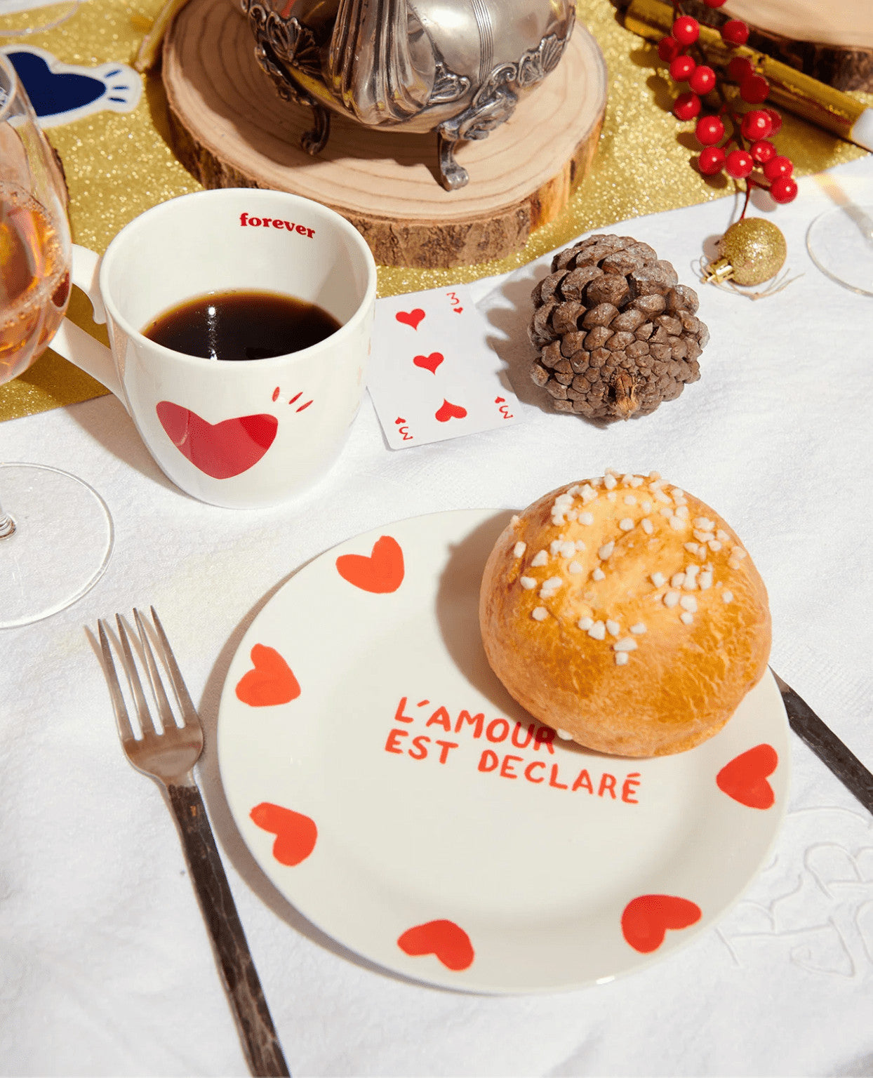 Petite assiette L'amour est déclaré