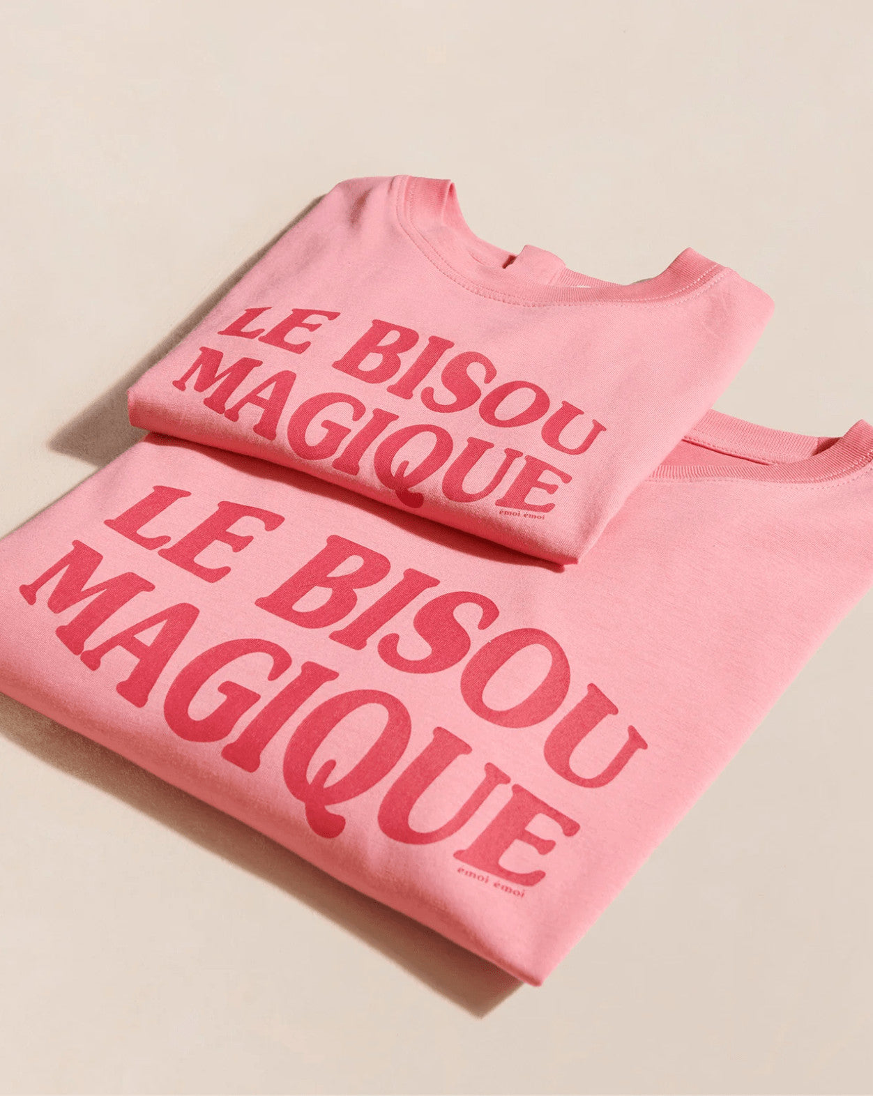 T-shirt Le bisou magique - Framboise - Taille L — Émoi émoi , Lyon
