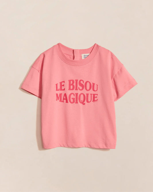 T-shirt Le bisou magique - Framboise - Taille 4 ans — Émoi émoi , Lyon