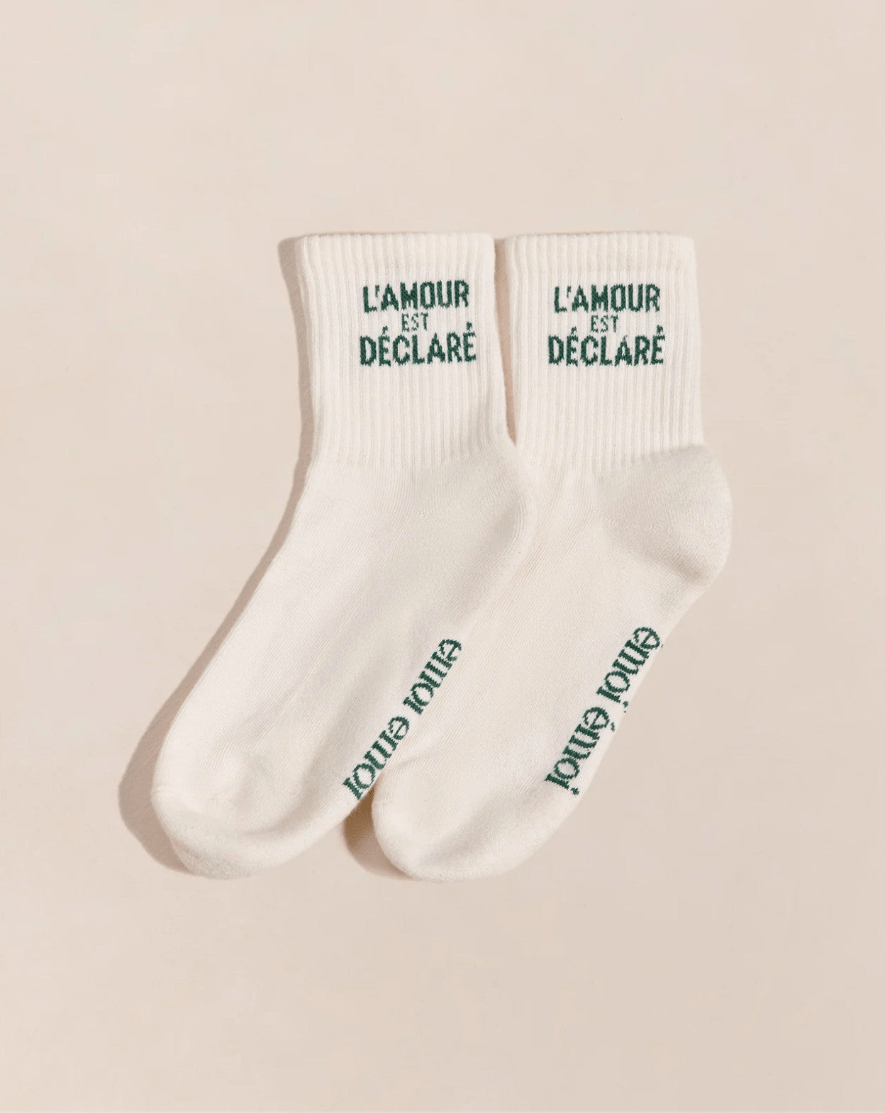 Chaussettes L'amour est déclaré - Crème - Taille 36/40