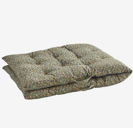 Matelas fleuri dusty green honey rose 70x180cm