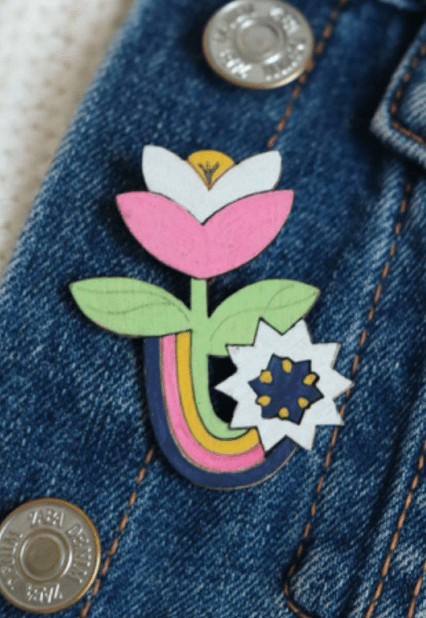 Kit DIY - Mes broches en bois à peindre