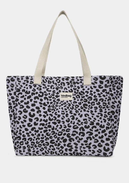 Sac cabas Claude - Léopard lilas