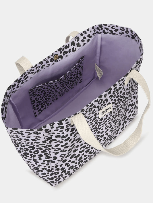 Sac cabas Claude - Léopard lilas