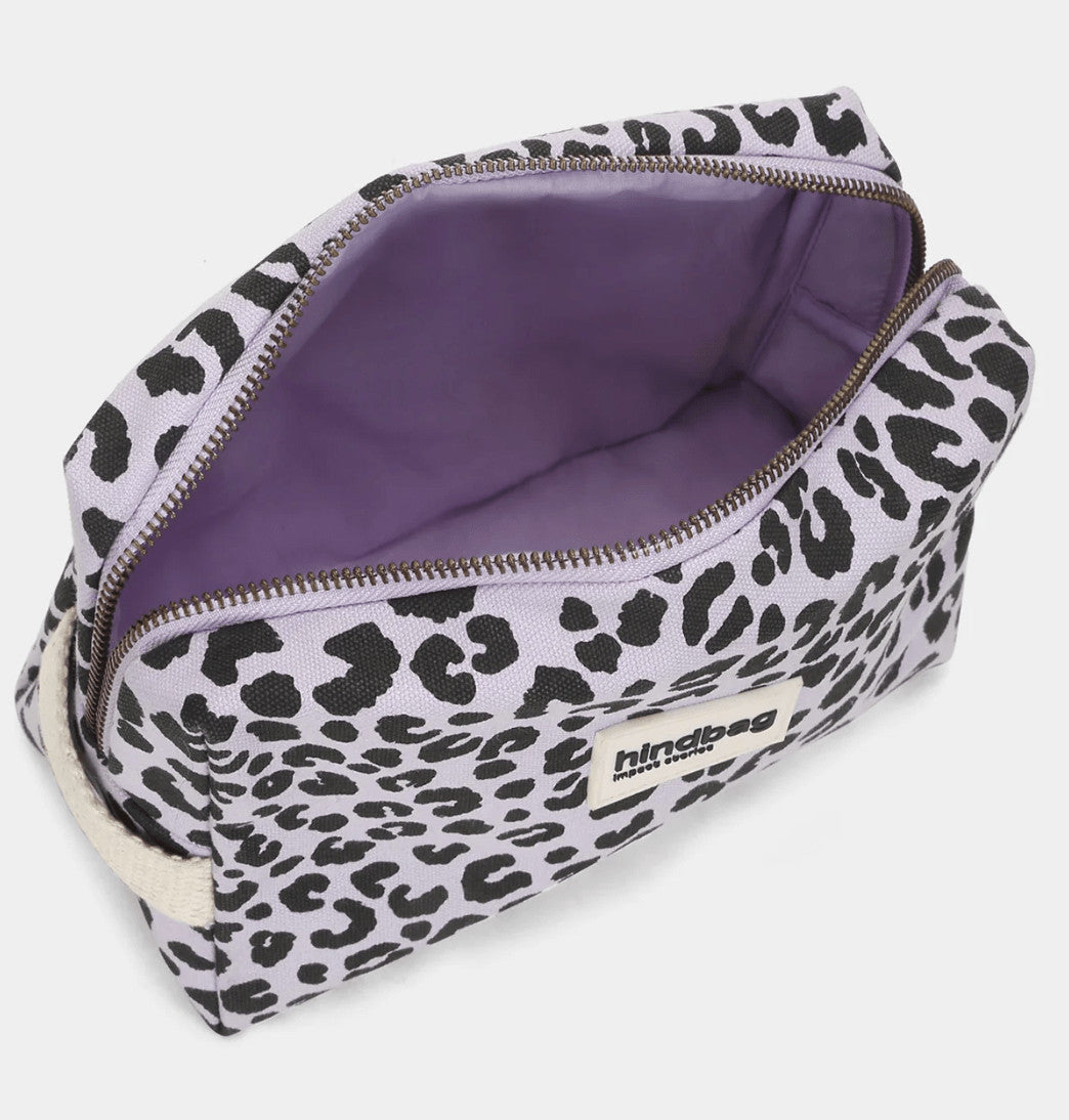 Trousse de toilette Leon - Léopard lilas
