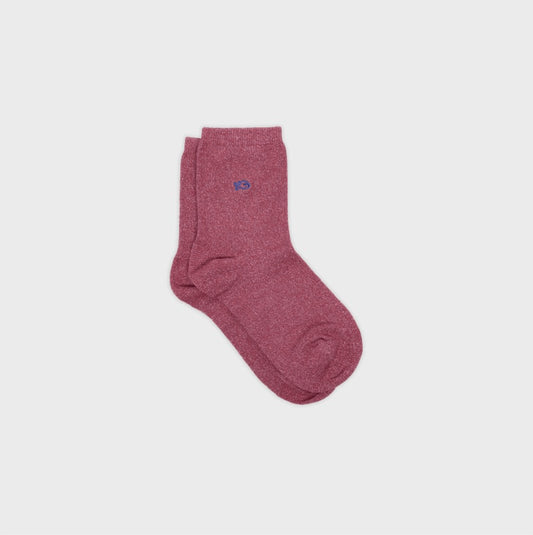 Chaussettes Unies pailletées - Violet pâle - Taille 37/40