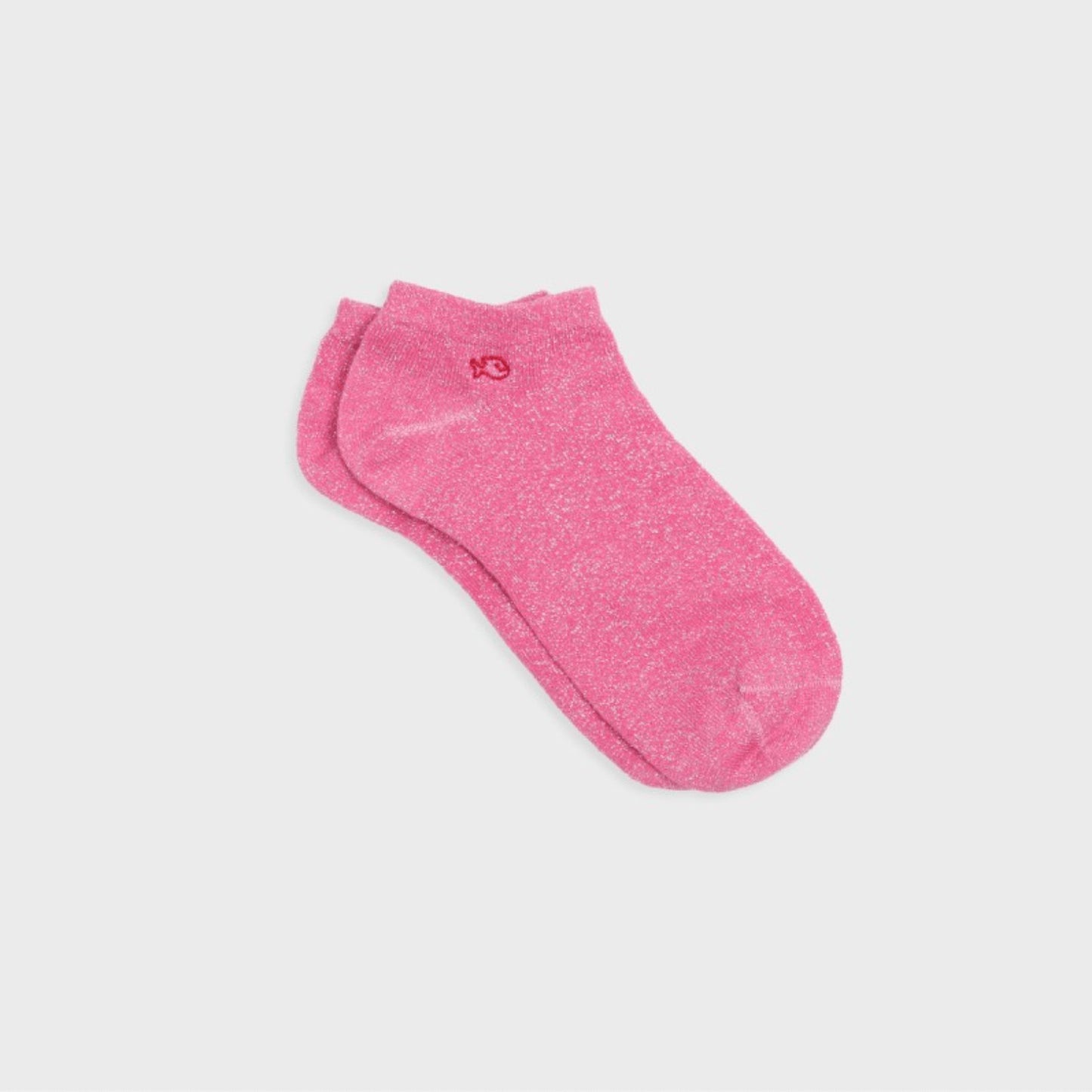 Socquettes unies pailletées Pink - Taille 37/40