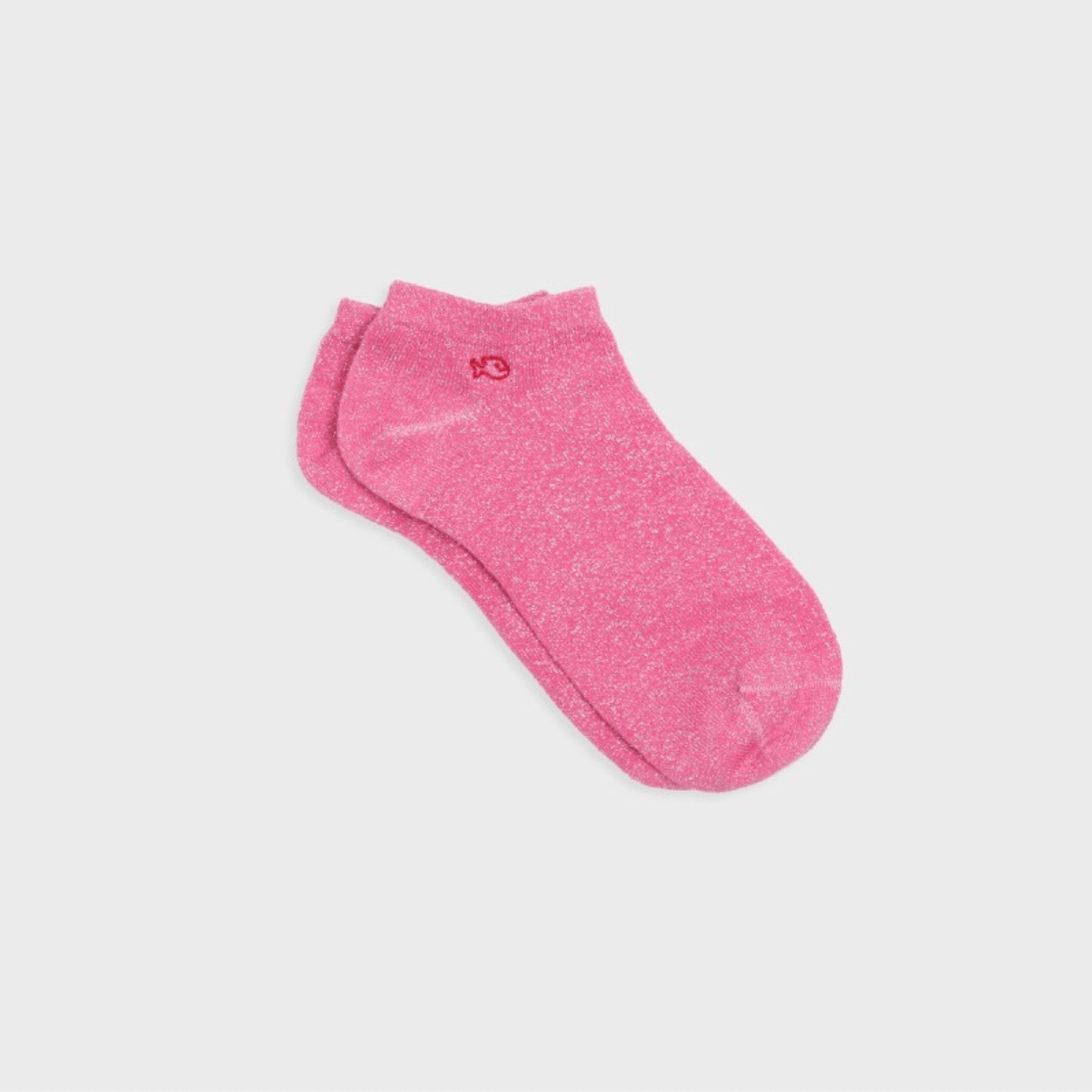 Socquettes unies pailletées Pink - Taille 37/40