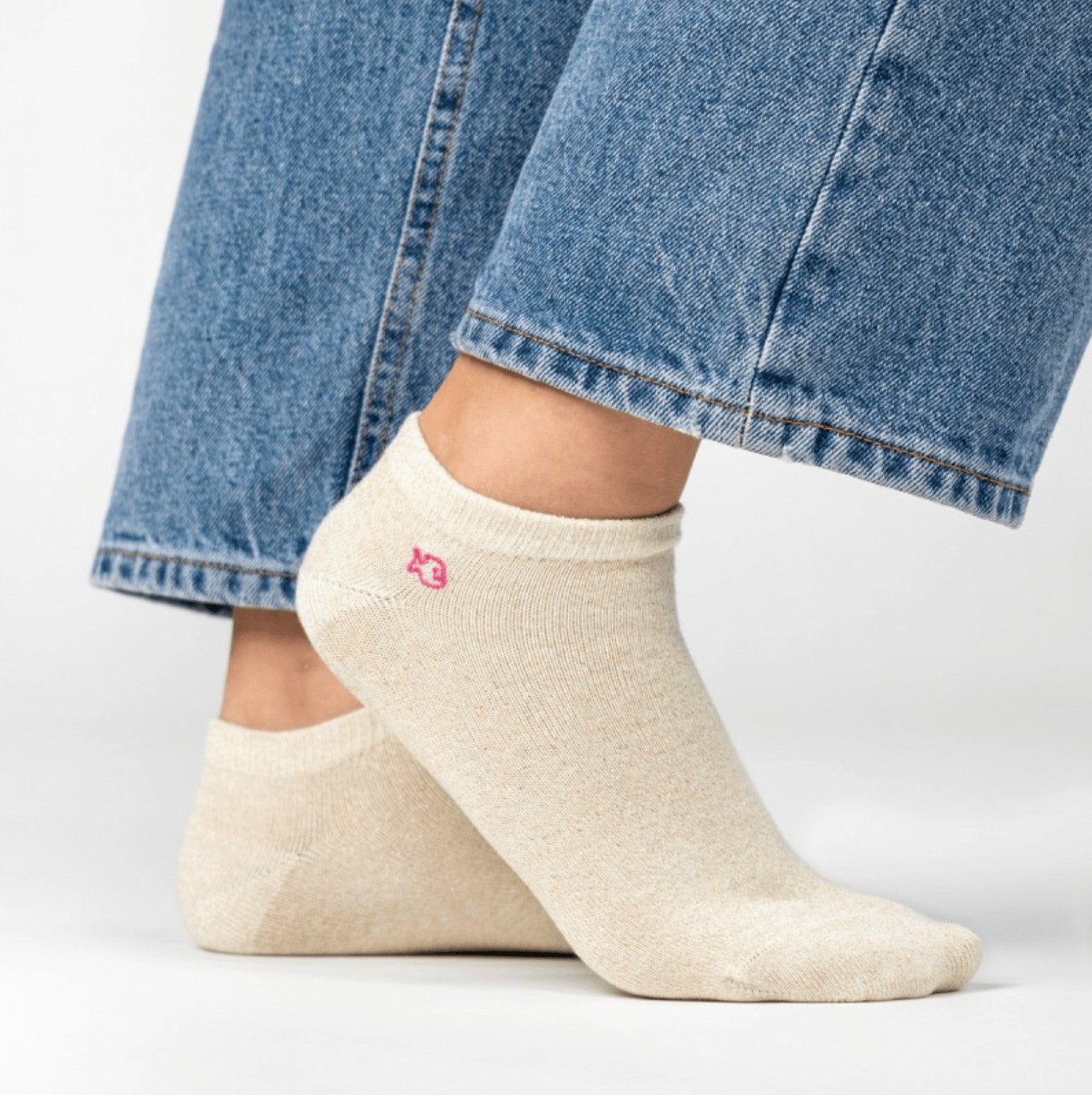 Socquettes unies pailletées Beige - Taille 37/40 — Billybelt , Lyon