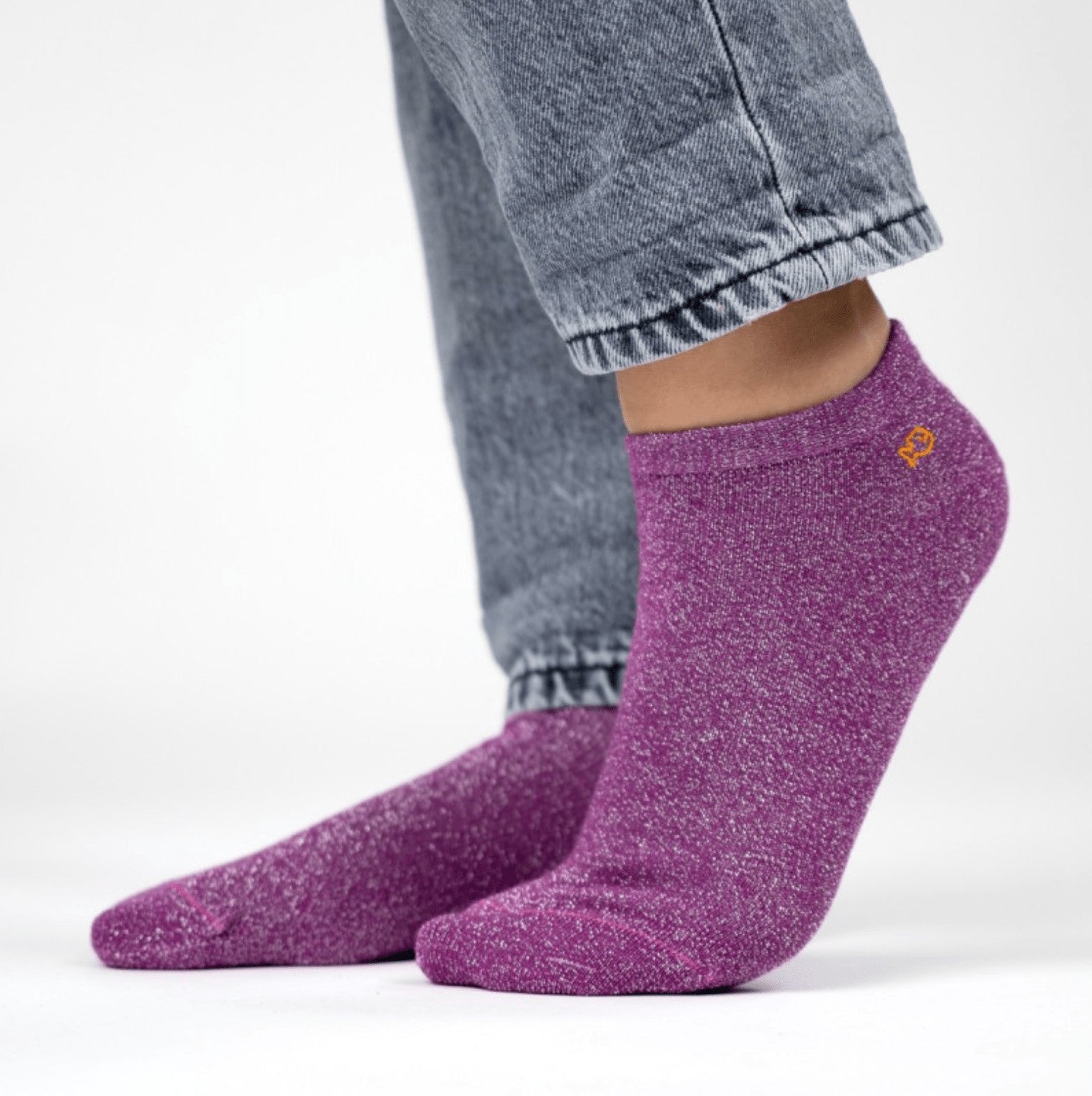 Socquettes unies pailletées Violet- Taille 37/40 — Billybelt , Lyon