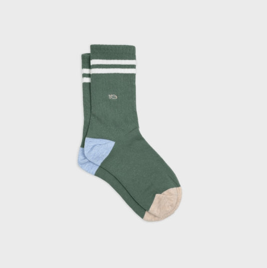 Chaussettes Retro - Vert rayé blanc - Taille 41/46 — Billybelt , Lyon
