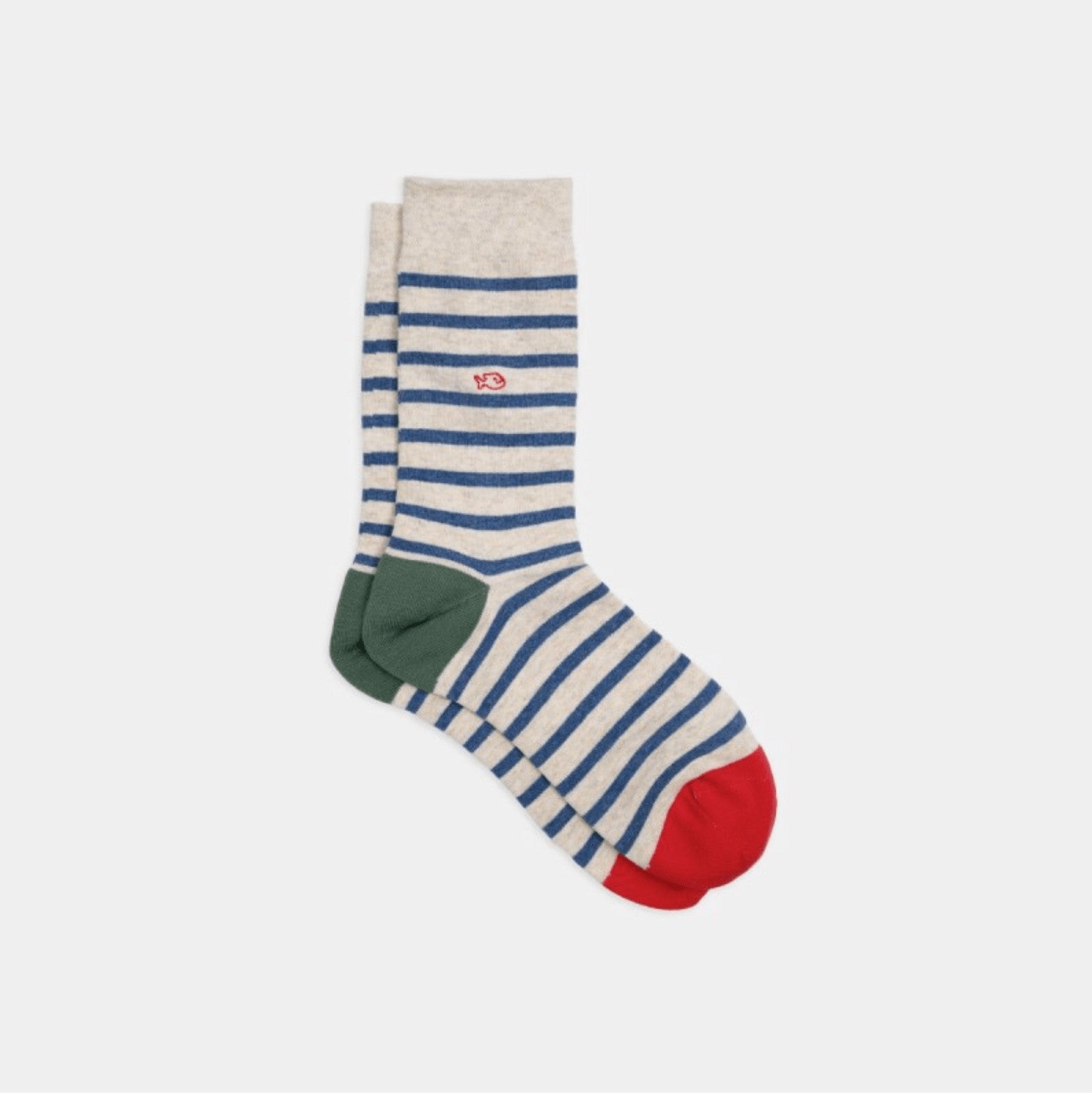 Chaussettes Larges rayures - Beige rayé bleu - Taille 41/46 — Billybelt , Lyon