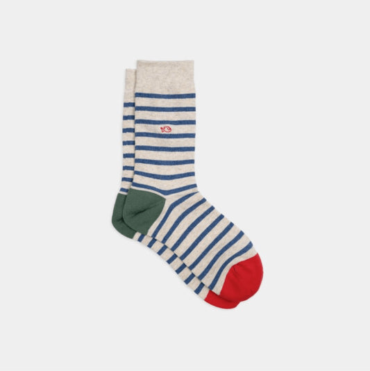 Chaussettes Larges rayures - Beige rayé bleu - Taille 41/46 — Billybelt , Lyon
